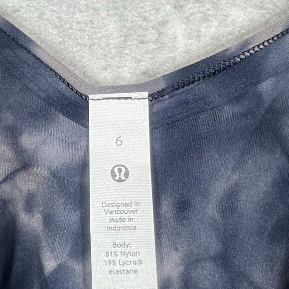 Lululemon Align Tee Size 6 Navy Blue Tie Dye Shirt Short Sleeve NWT $74 Active - Picture 9 of 11